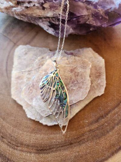 Paua Shell Butterfly Necklace