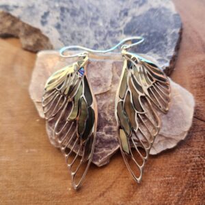 Butterfly Earring Grey Mother of Pearl